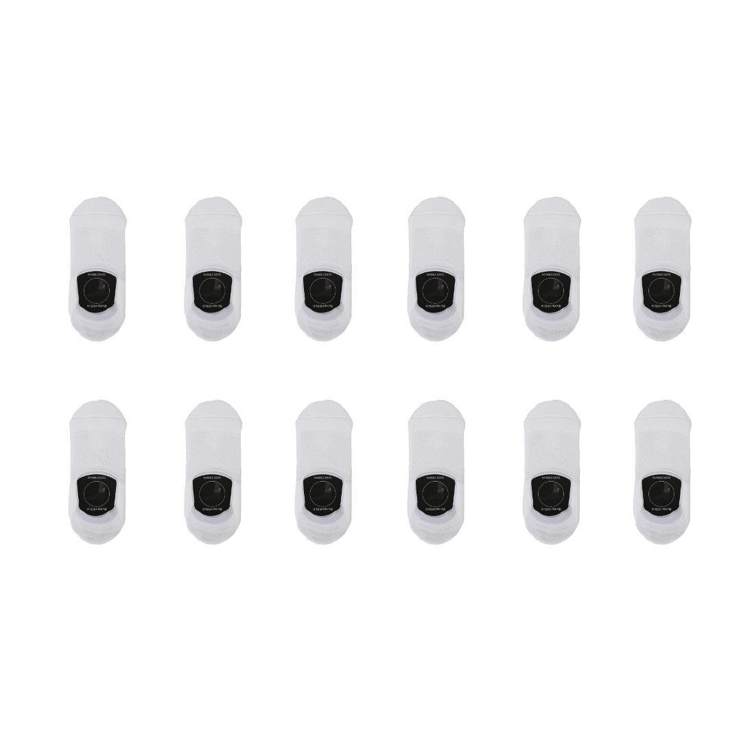 12X Rexy Cushion No Show Ankle Socks Medium Non-Slip Breathable WHITE V274-GM-RXCNOS-M12-WH