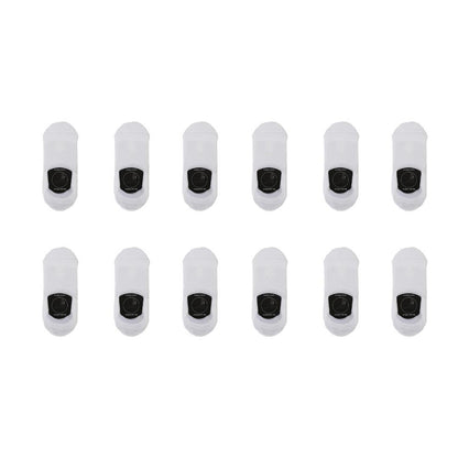 12X Rexy Cushion No Show Ankle Socks Medium Non-Slip Breathable WHITE V274-GM-RXCNOS-M12-WH