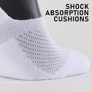 12X Rexy Cushion No Show Ankle Socks Medium Non-Slip Breathable WHITE V274-GM-RXCNOS-M12-WH