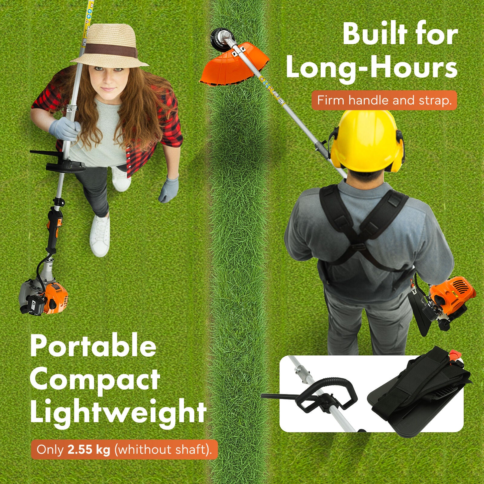 Dynamic Power 26cc Petrol Whipper Snipper Brush Cutter + 1 Blade V274-GN-BC2600