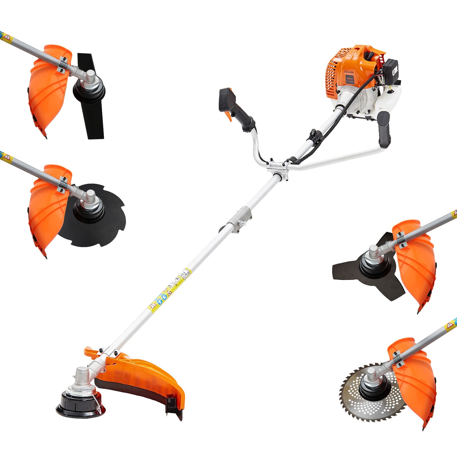 Dynamic Power 43cc Petrol Whipper Snipper Brush Cutter + 4 Blade V274-GN-BC4300-2-8-40