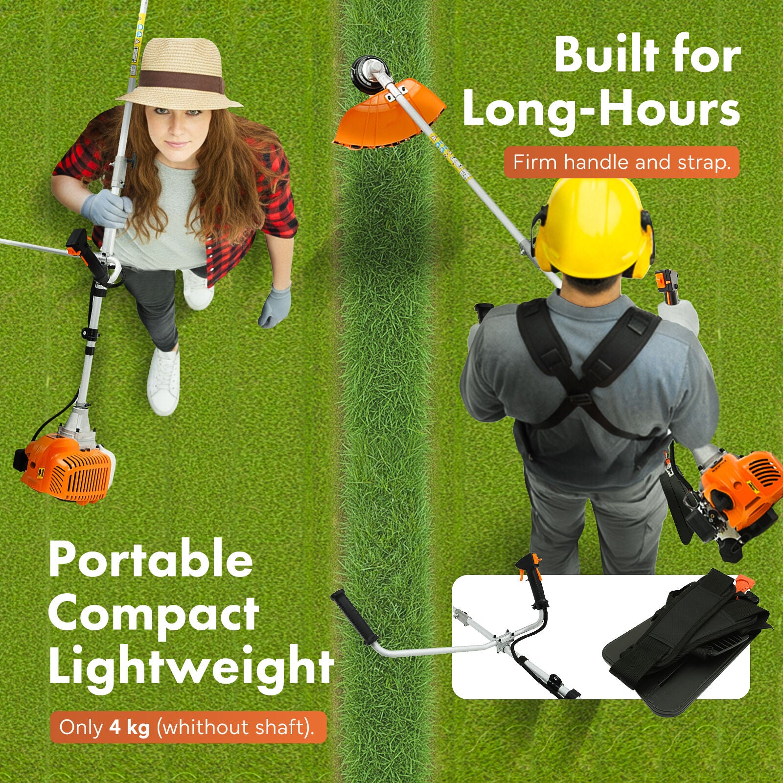 Dynamic Power 43cc Petrol Whipper Snipper Brush Cutter + 1 Blade V274-GN-BC4300