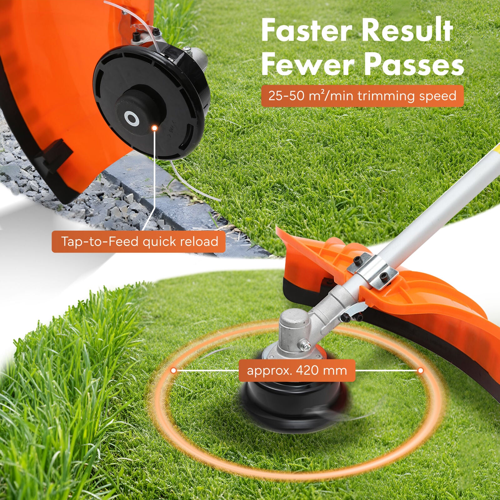 Dynamic Power 43cc Petrol Whipper Snipper Brush Cutter + 1 Blade V274-GN-BC4300