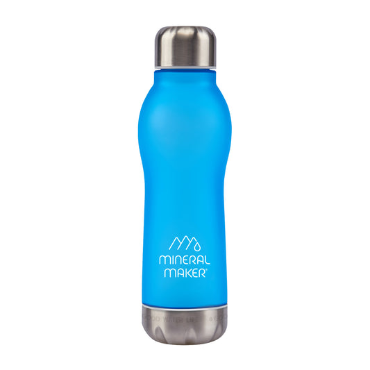 Mineral Maker MORBIDO Alkaline Filter Water Bottle + a Mineral Stone Pouch BLUE V274-HA-AM-MINBOT-AQ