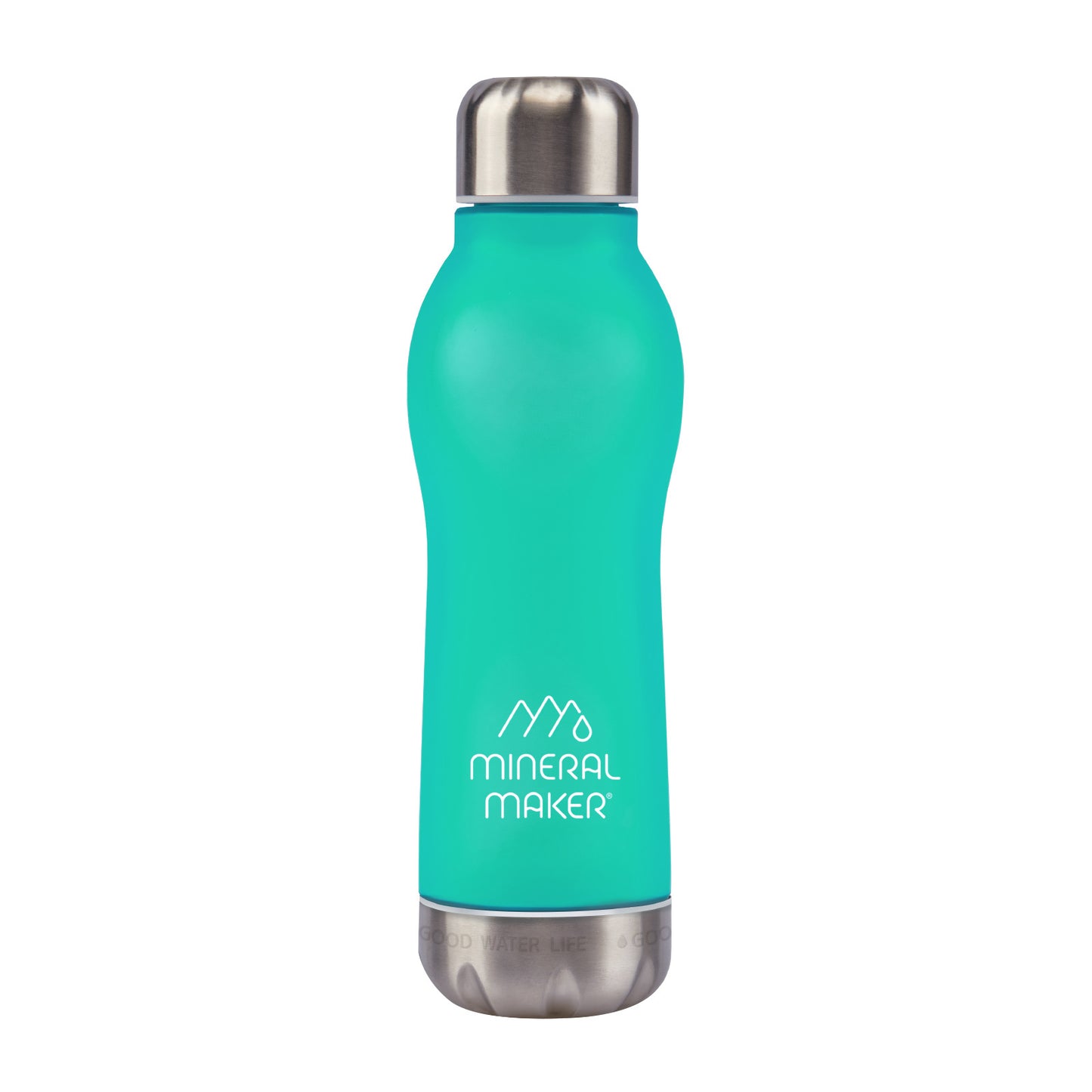 Mineral Maker MORBIDO Alkaline Filter Water Bottle + a Mineral Stone Pouch GREEN V274-HA-AM-MINBOT-MT