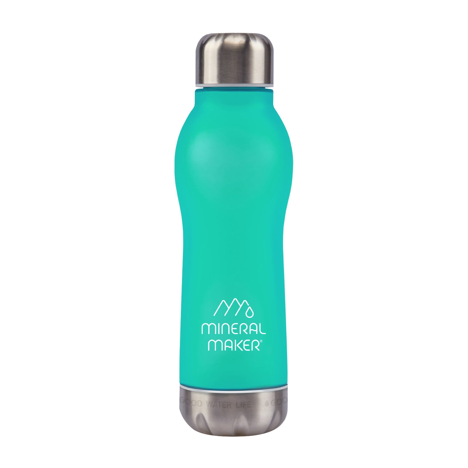 Mineral Maker MORBIDO Alkaline Filter Water Bottle + a Mineral Stone Pouch GREEN V274-HA-AM-MINBOT-MT