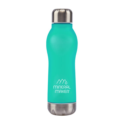 Mineral Maker MORBIDO Alkaline Filter Water Bottle + a Mineral Stone Pouch GREEN V274-HA-AM-MINBOT-MT