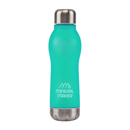 Mineral Maker MORBIDO Alkaline Filter Water Bottle + a Mineral Stone Pouch GREEN V274-HA-AM-MINBOT-MT