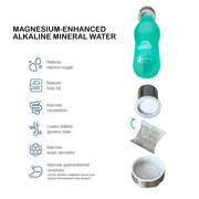 Mineral Maker MORBIDO Alkaline Filter Water Bottle + a Mineral Stone Pouch GREEN V274-HA-AM-MINBOT-MT