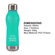 Mineral Maker MORBIDO Alkaline Filter Water Bottle + a Mineral Stone Pouch GREEN V274-HA-AM-MINBOT-MT