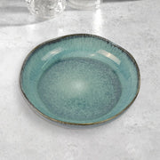 3 Pieces Reactive Glazed Ceramic Organic Fine Dinner Set with Plate and Bowl EARTHY AQUA V274-HA-LA-P0024301-BU