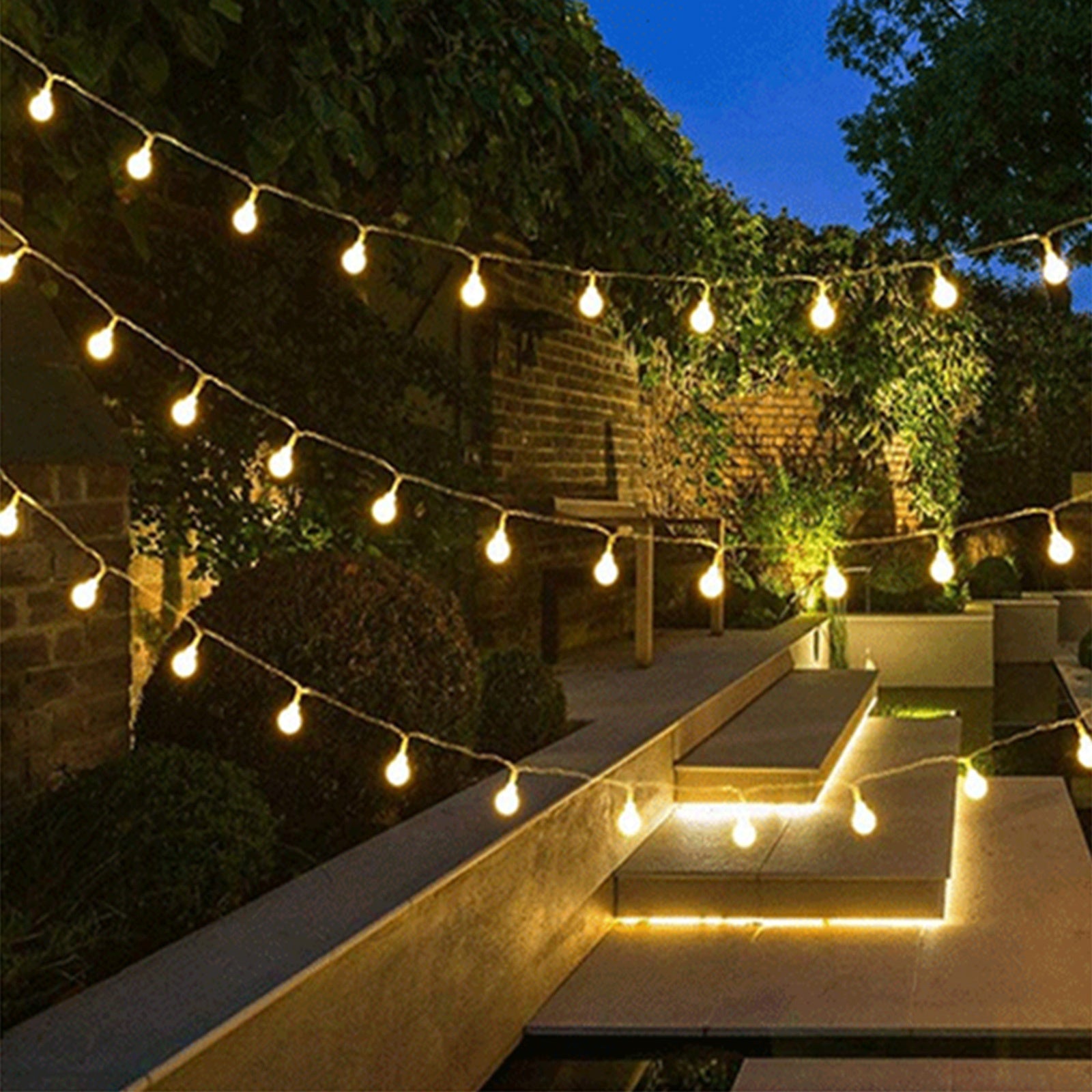 Festoon String Lights 20 Bulbs 23M Fairy LED Waterproof Outdoor Christmas Party V274-HA-SS-GL-EE220