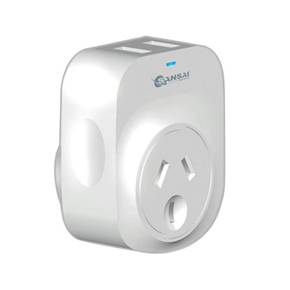 Sansai Travel Adaptor 2 X USB - India V274-HA-SS-STV-3013