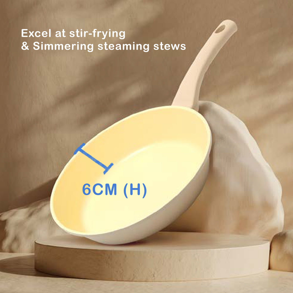 Giorno Felice IH Frypan 28cm Ceramic Non-Stick Frying Pan Induction V274-HA-TS-FRY28-BE