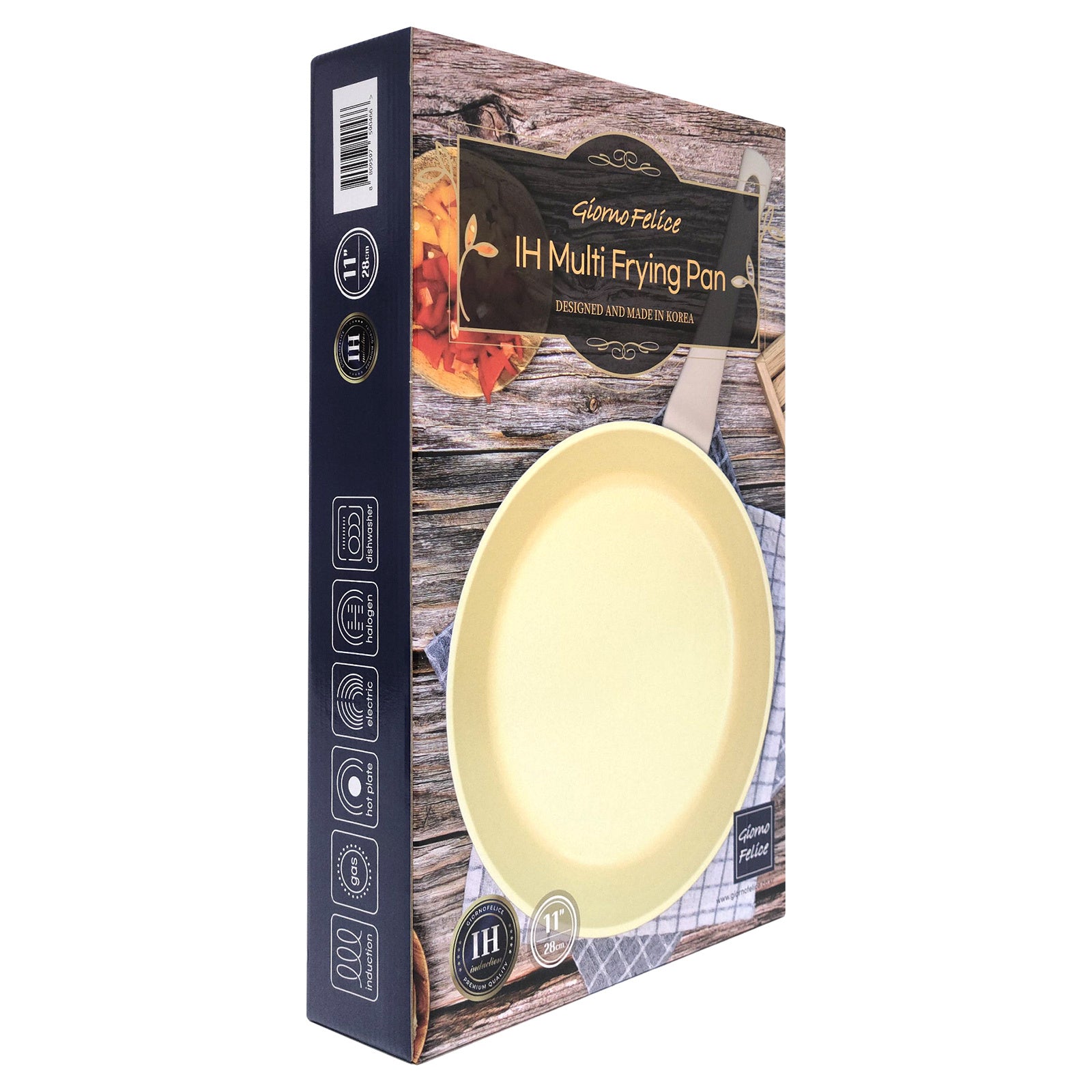 Giorno Felice IH Frypan 28cm Ceramic Non-Stick Frying Pan Induction V274-HA-TS-FRY28-BE