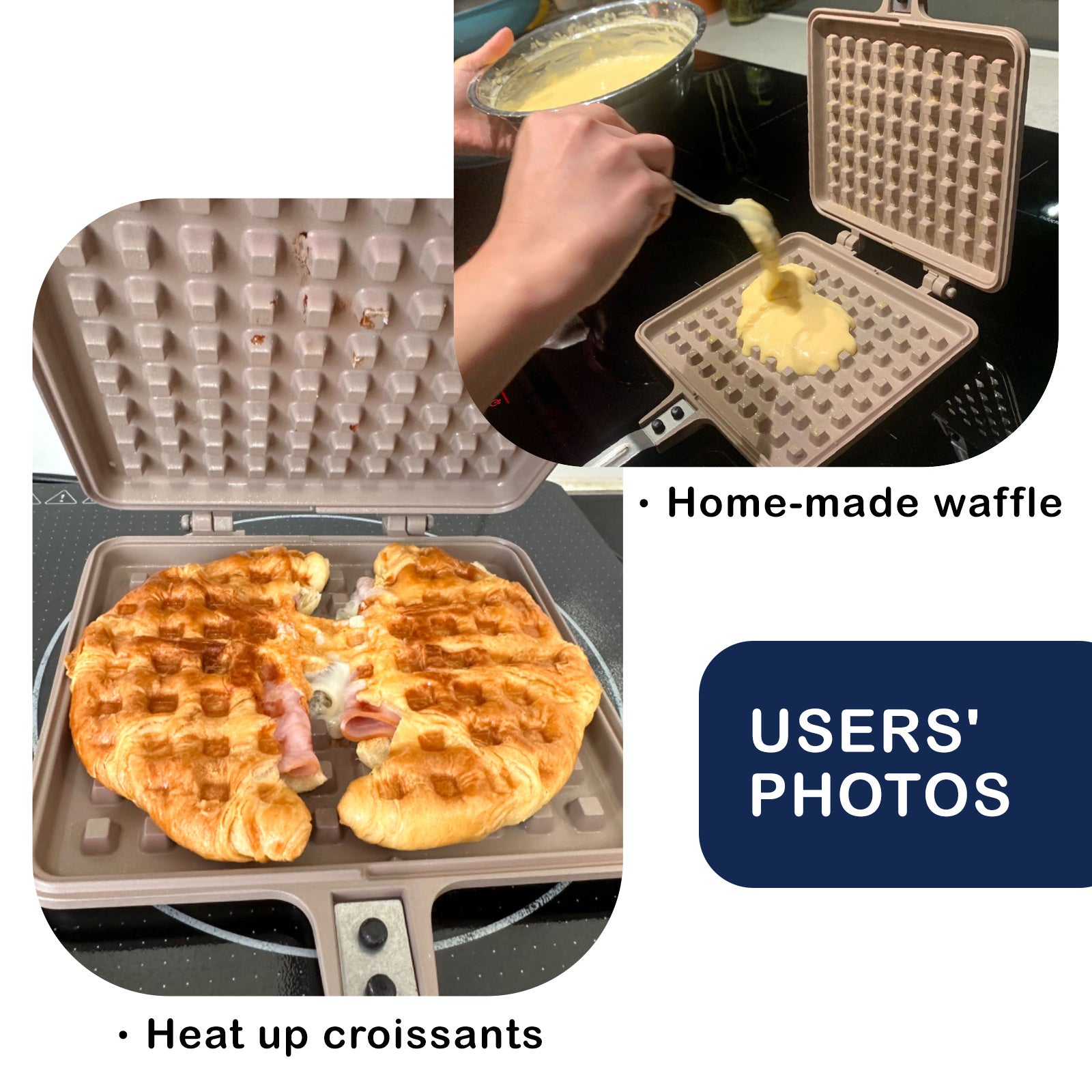 Giorno Felice IH Waffle Maker Pan Non-Stick Double-Sided Detachable V274-HA-TS-WAFPAN-GY