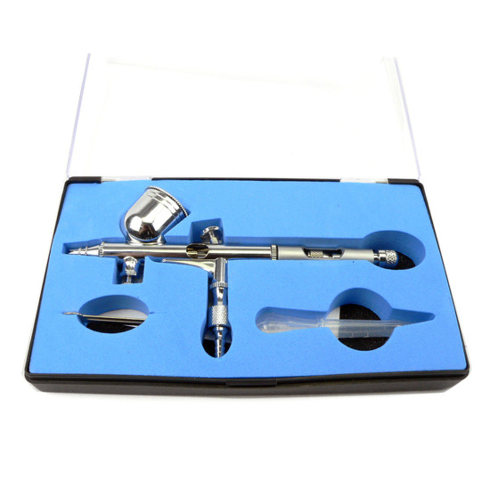 Air Brush Spray Gun Dual Action Mirco Air Control Kit 0.2mm V274-HB-AB203