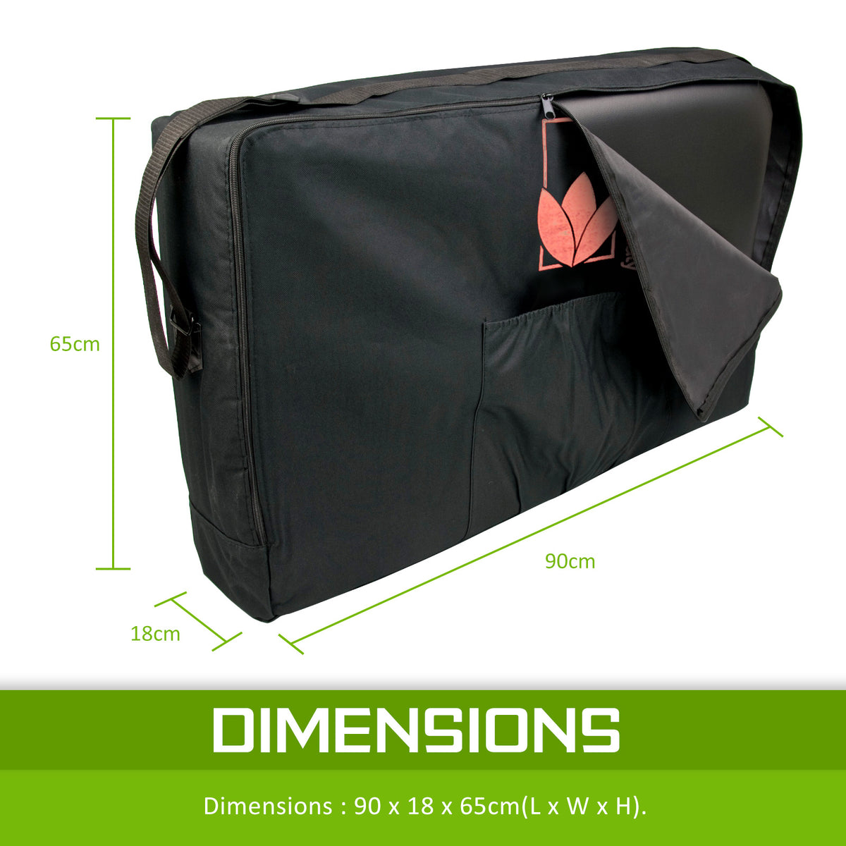 Massage Table Portable Carry Bag 55cm BLACK V274-MT-2FOLD-BAG