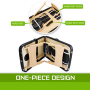 Wooden Portable Massage Table Bed 3 Fold 70cm BLACK V274-MT-BLACK