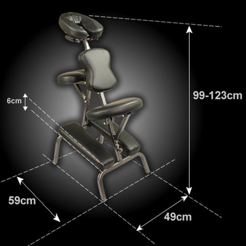 Aluminium Portable Beauty Massage Foldable Chair Table BLACK V274-MT-CHBLACK