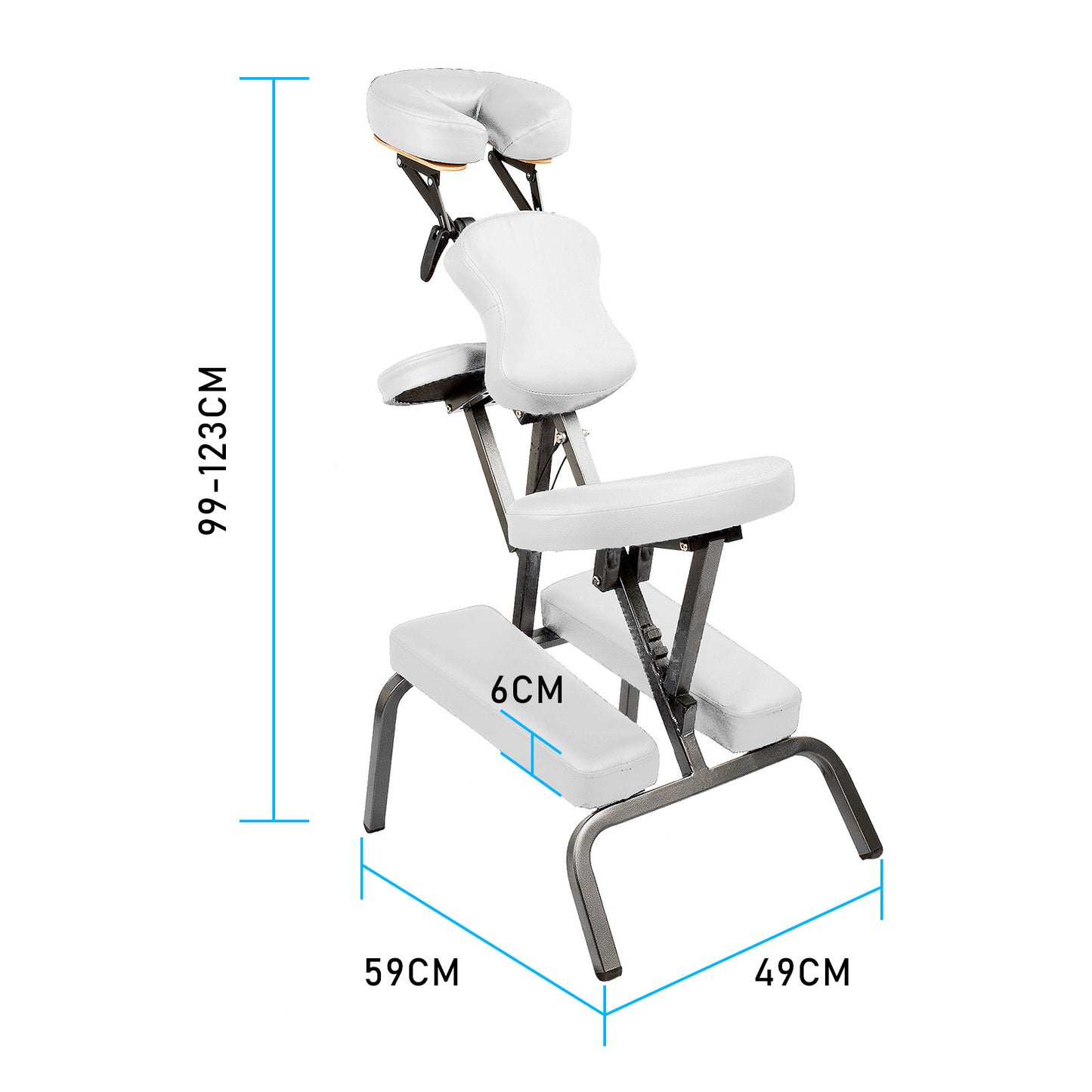 Aluminium Portable Beauty Massage Foldable Chair Table WHITE V274-MT-CHWHITE
