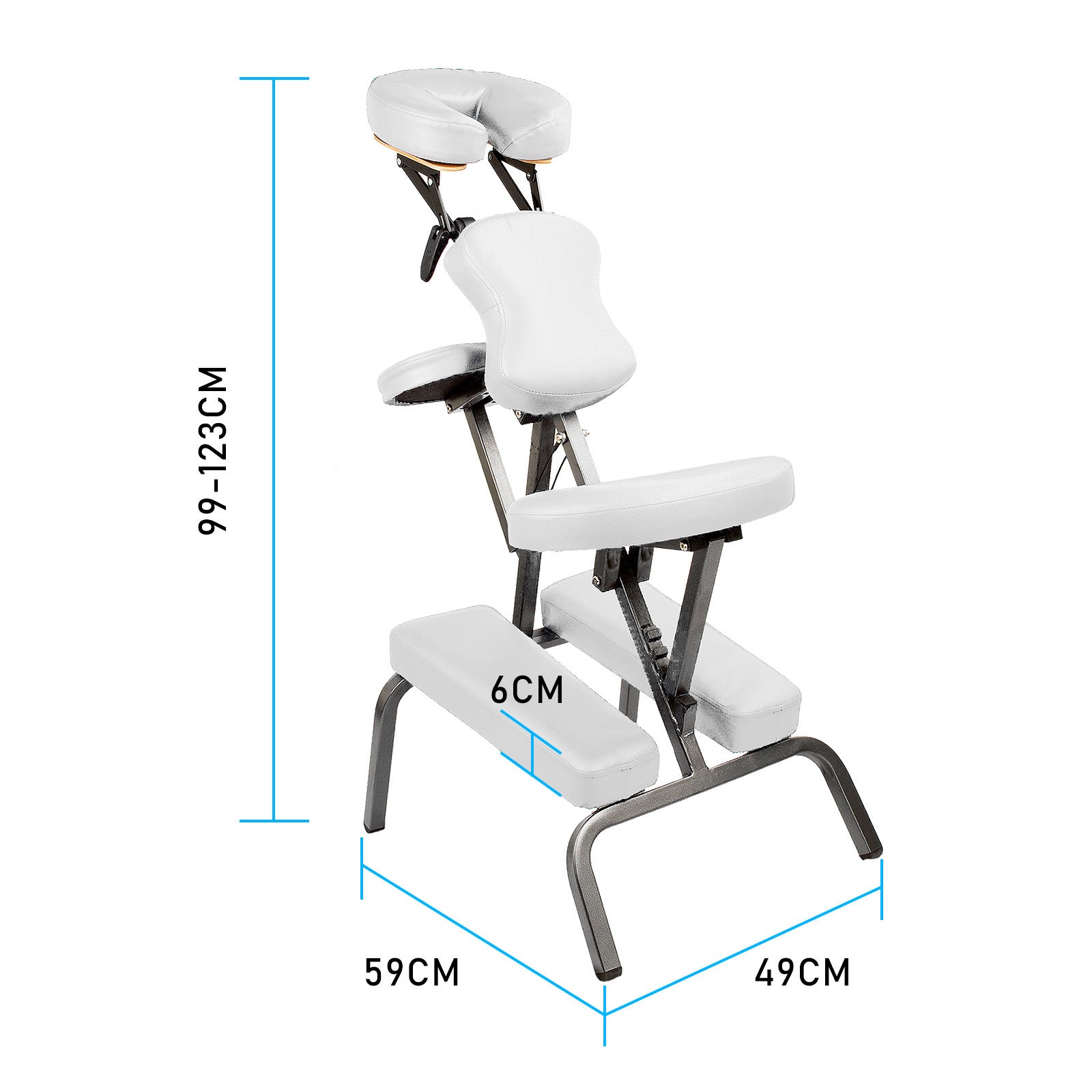 Aluminium Portable Beauty Massage Foldable Chair Table WHITE V274-MT-CHWHITE