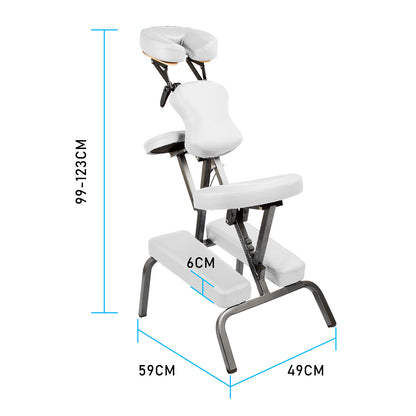 Aluminium Portable Beauty Massage Foldable Chair Table WHITE V274-MT-CHWHITE