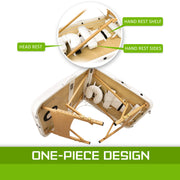 Wooden Portable Beauty Massage Table Bed 3 Fold 70cm WHITE V274-MT-WHITE