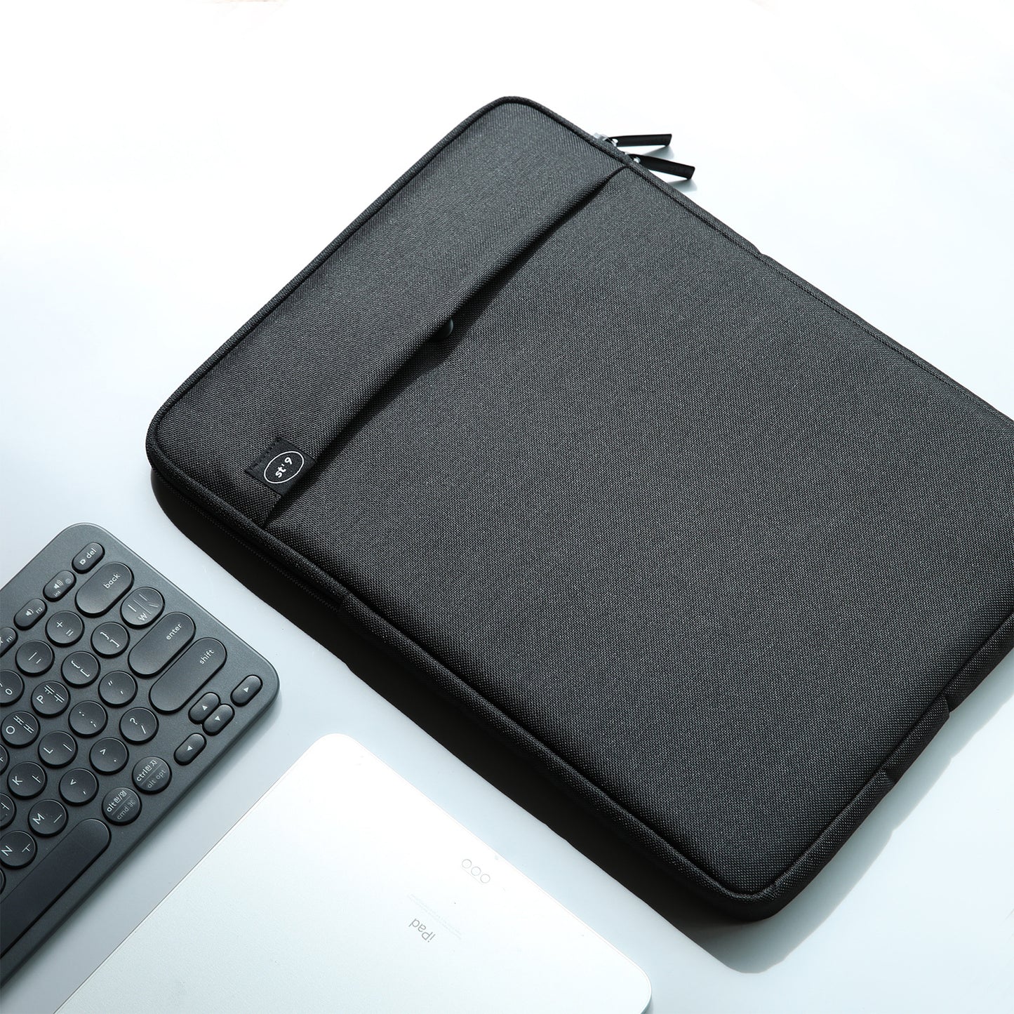 15 inch Laptop Sleeve Padded Travel Carry Case Bag L size LUKE BLACK V274-OF-DST-LAPBG109L-BK