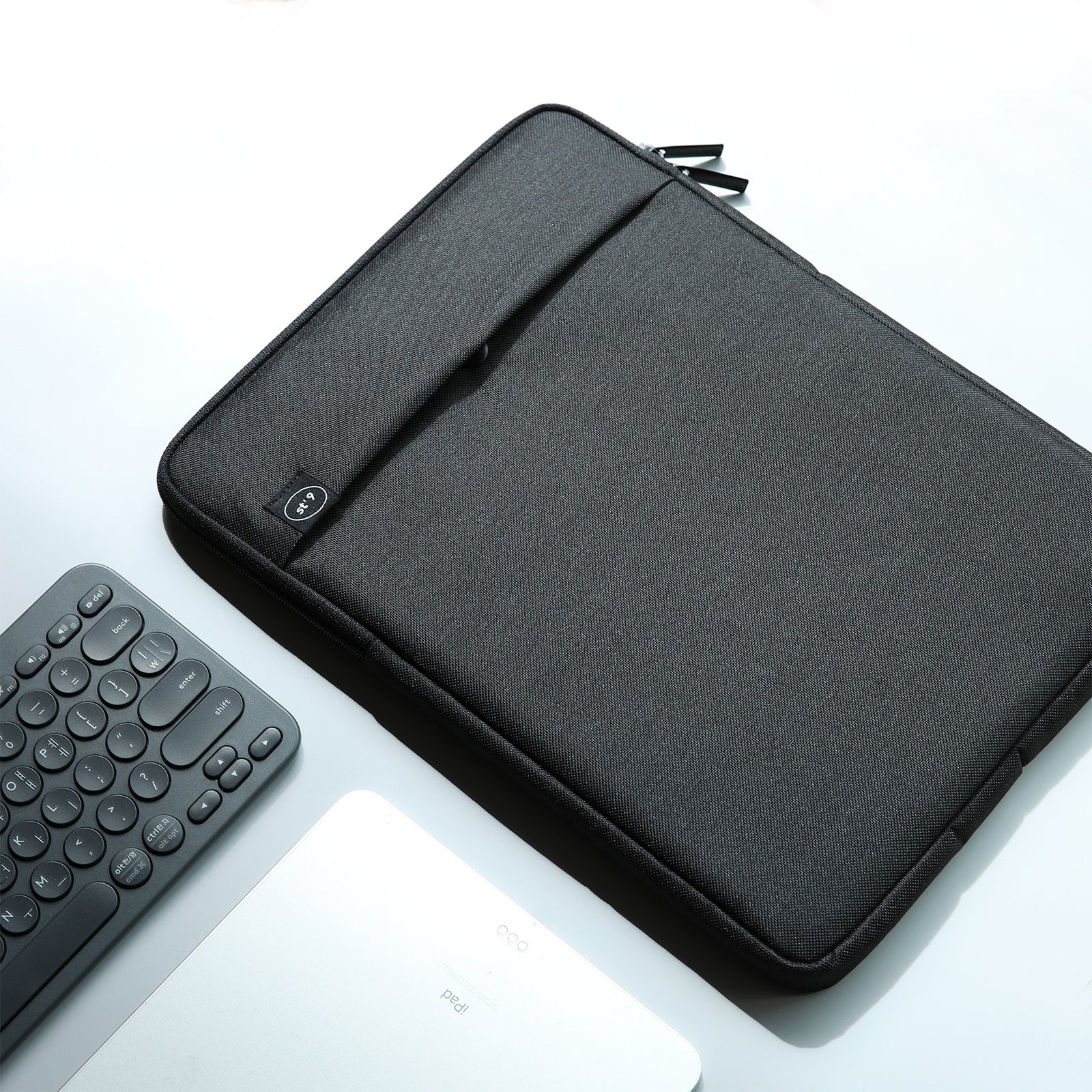 15 inch Laptop Sleeve Padded Travel Carry Case Bag L size LUKE BLACK V274-OF-DST-LAPBG109L-BK