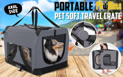 Portable Soft Dog Cage Crate Carrier XXXL GREY V274-PET-02XXXL-GY