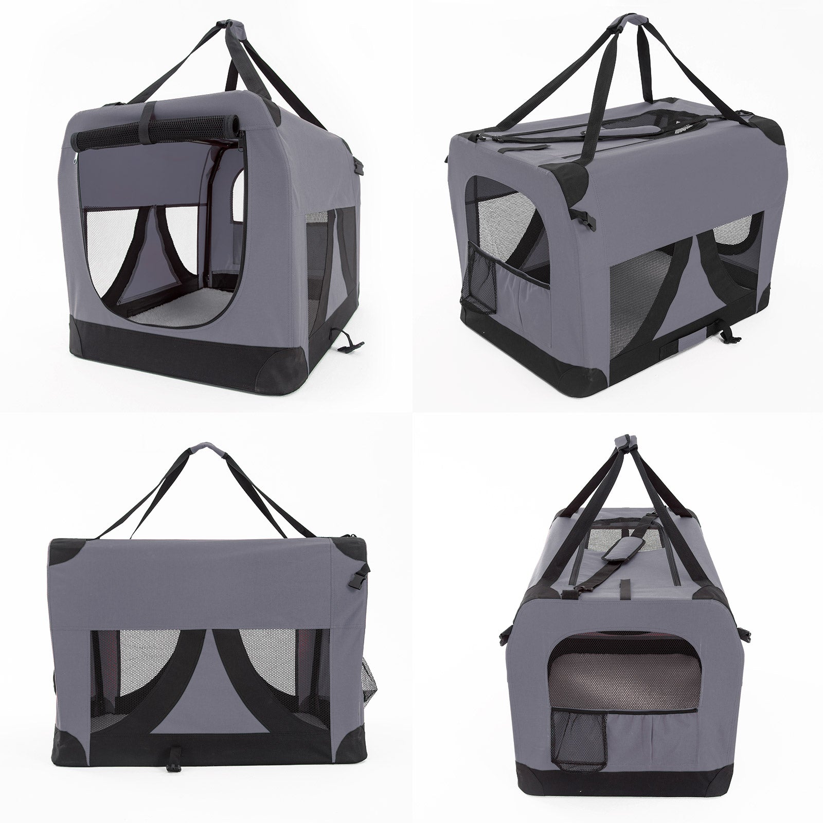Portable Soft Dog Cage Crate Carrier XXXL GREY V274-PET-02XXXL-GY