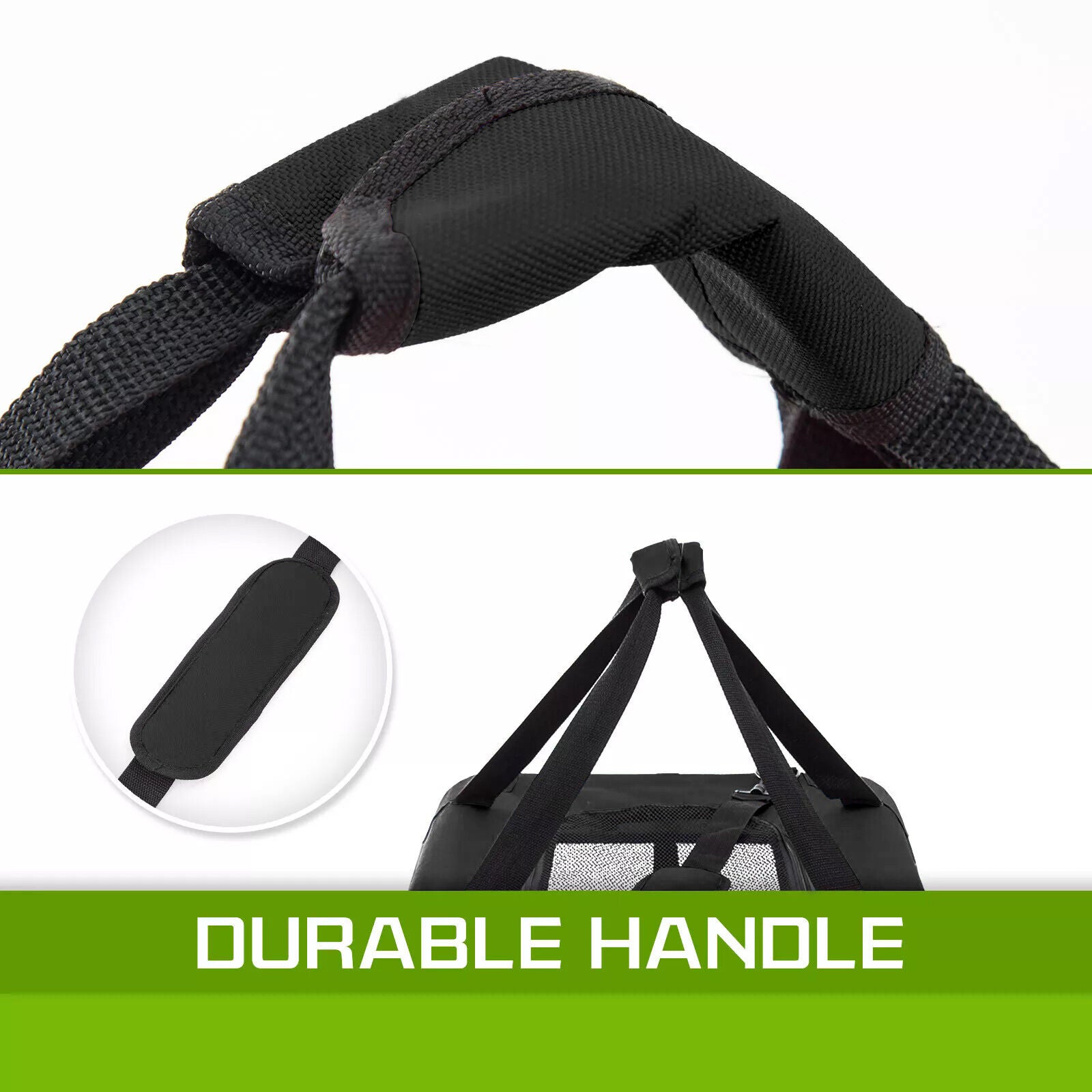 Portable Soft Dog Cage Crate Carrier L BLACK V274-PET-3002L-BK