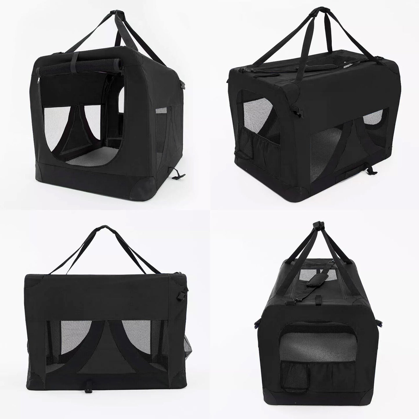 Portable Soft Dog Cage Crate Carrier XL BLACK V274-PET-3002XL-BK