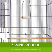 Bird Cage Parrot Aviary 2IN1 Design VEER 92cm V274-PET-3016-92BK