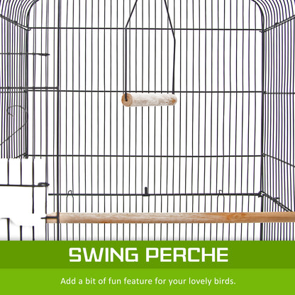 Bird Cage Parrot Aviary 2IN1 Design VEER 92cm V274-PET-3016-92BK