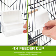 Bird Cage Parrot Aviary 2IN1 Design VEER 92cm V274-PET-3016-92BK