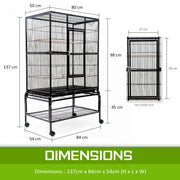 Bird Cage Parrot Aviary MELODY 137cm V274-PET-421A-137