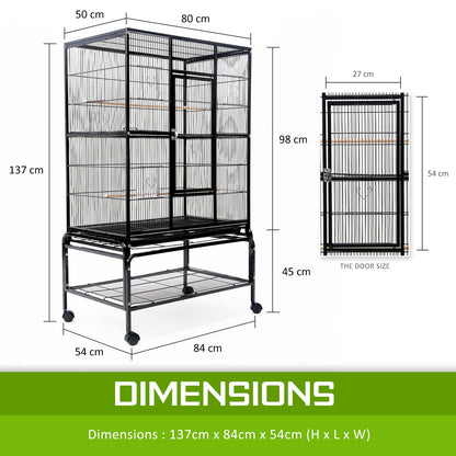 Bird Cage Parrot Aviary MELODY 137cm V274-PET-421A-137