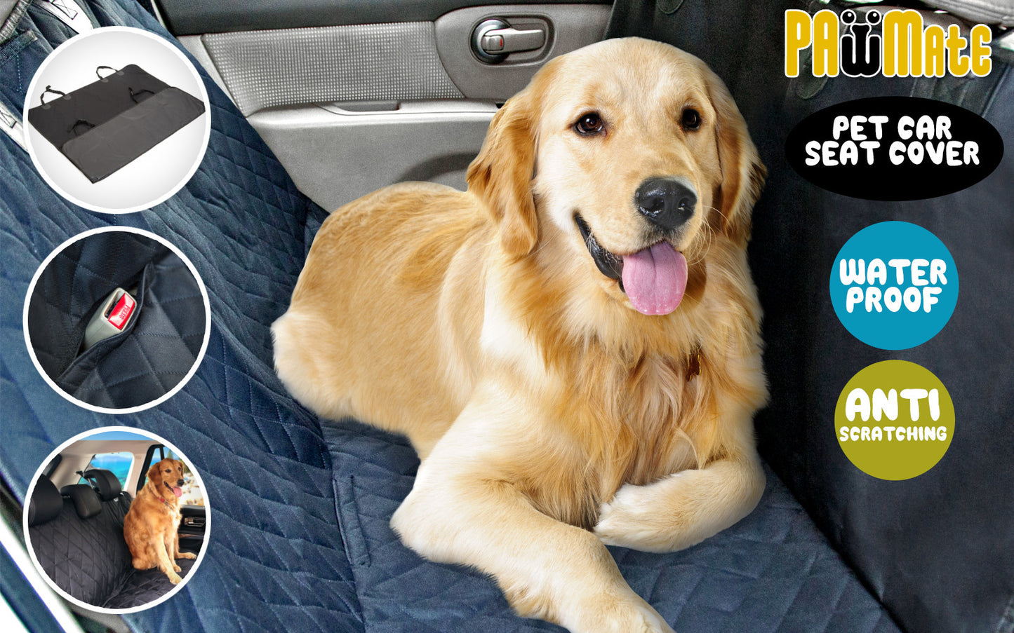 XXL Pet Dog Car Boot Seat Cover Waterproof Mat BLACK V274-PET-600D-147BK