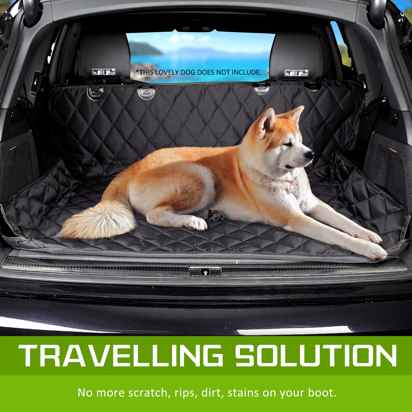 XXL Pet Dog Car Boot Seat Cover Waterproof Mat BLACK V274-PET-600D-147BK
