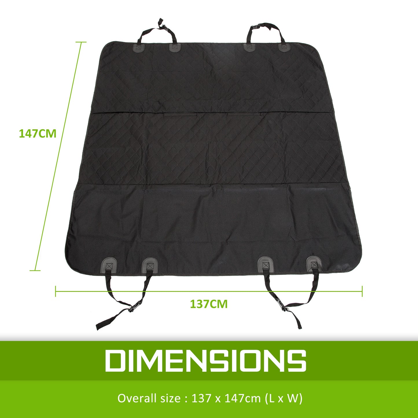 XXL Pet Dog Car Boot Seat Cover Waterproof Mat BLACK V274-PET-600D-147BK