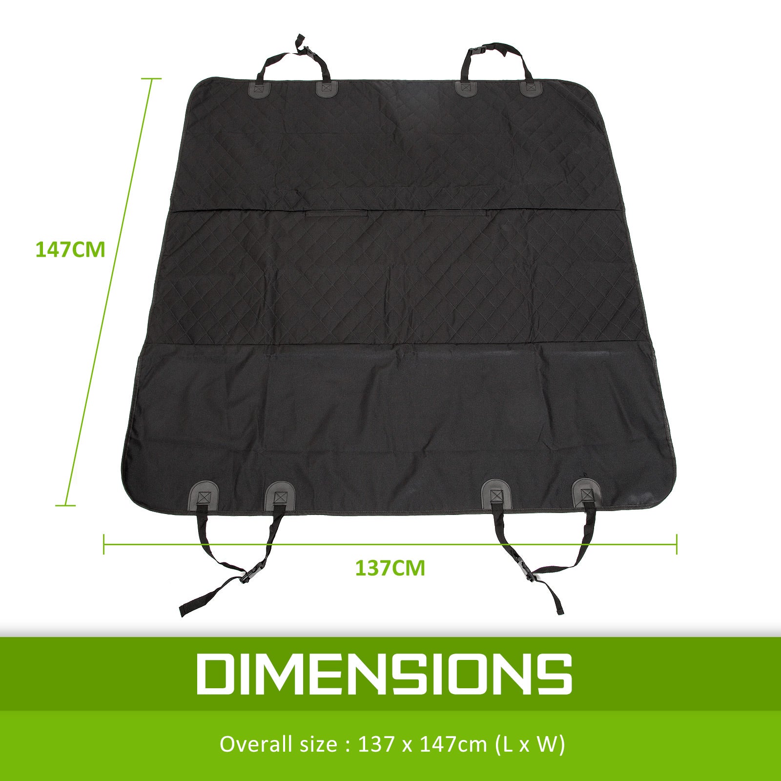 XXL Pet Dog Car Boot Seat Cover Waterproof Mat BLACK V274-PET-600D-147BK