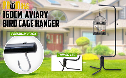 Bird Cage Hanger Stand Parrot Aviary SOLO 160cm V274-PET-B9-170
