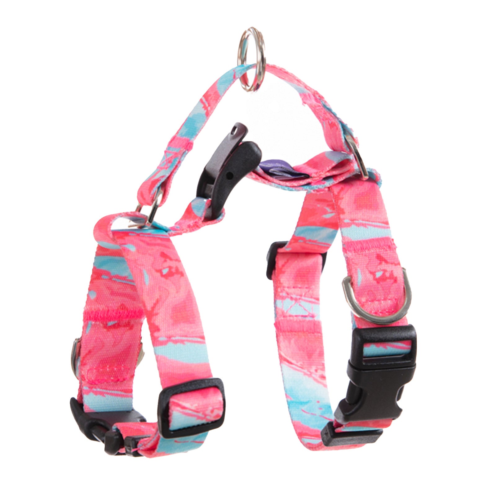 Dog Double-Lined Straps Harness Adjustable L MARBLE PINK V274-PET-BH-2HARN-L-MAPK