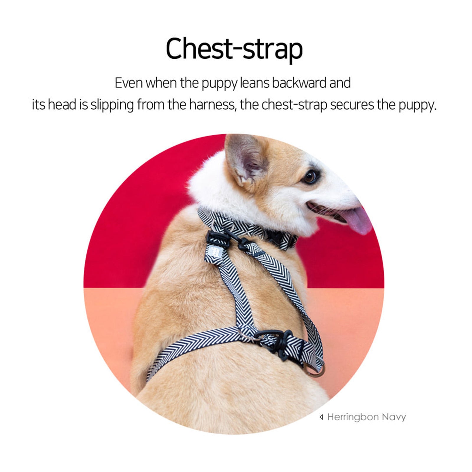 Dog Double-Lined Straps Harness Adjustable M SWEET GREEN V274-PET-BH-2HARN-M-SWGN