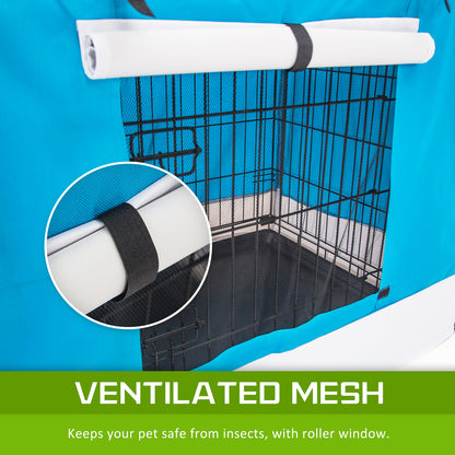 Cage Cover Enclosure for Wire Dog Cage Crate 24in BLUE V274-PET-CV24-BU
