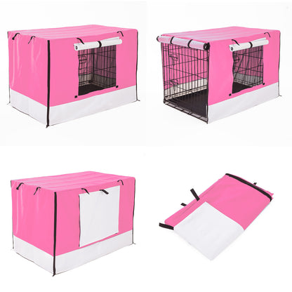Cage Cover Enclosure for Wire Dog Cage Crate 24in PINK V274-PET-CV24-PK
