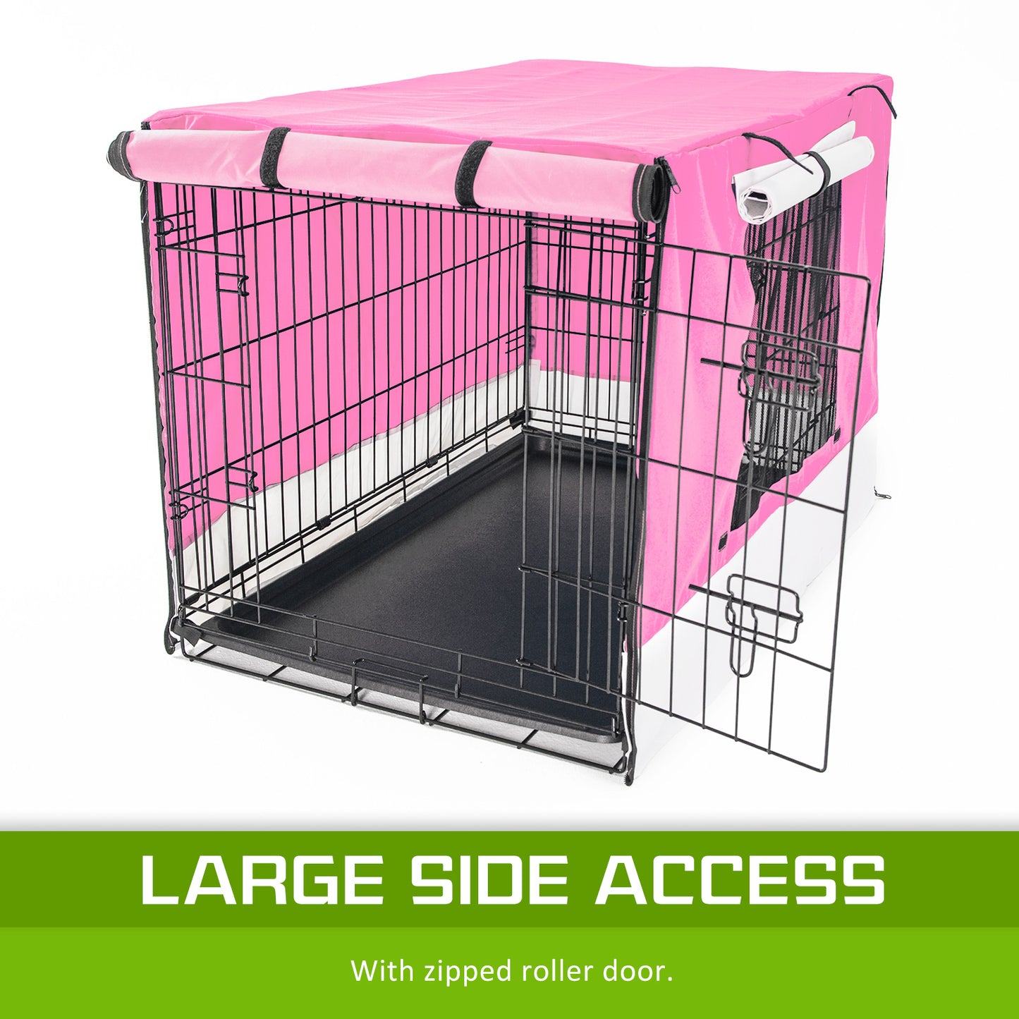 Cage Cover Enclosure for Wire Dog Cage Crate 24in PINK V274-PET-CV24-PK