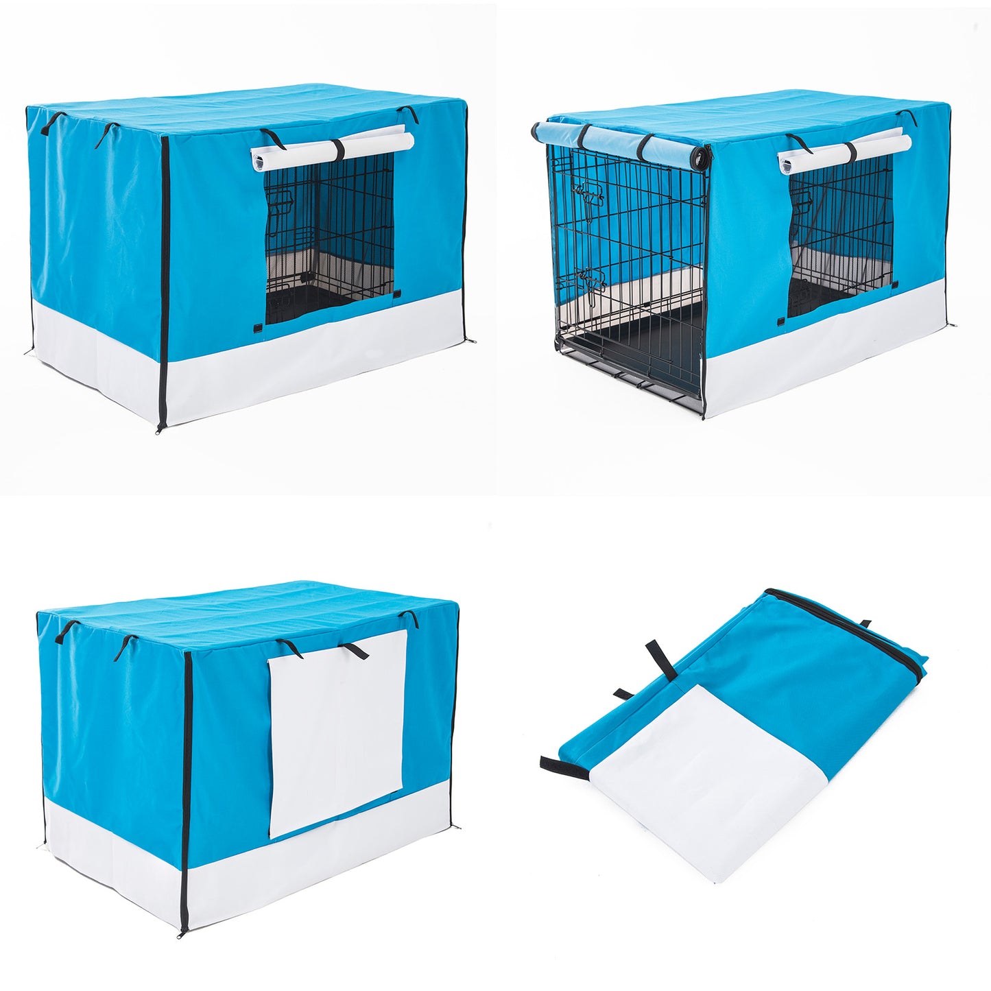 Cage Cover Enclosure for Wire Dog Cage Crate 30in BLUE V274-PET-CV30-BU